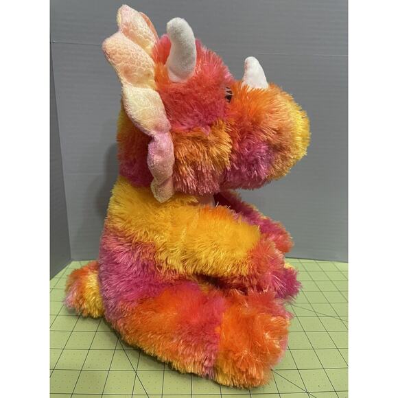 Kellytoy Bee Happy Valentines Day Rhino Plush Rhinoceros Pink Yellow Orange 12" - Picture 5 of 12
